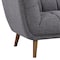 Armen Living Phantom Mid-Century Modern Loveseat in Dark Gray Linen and Walnut Legs LCPH2DG - alternate 6